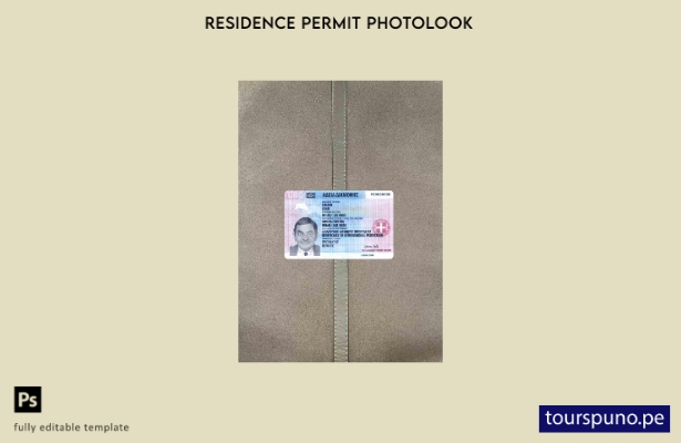 listo para imprimir Grecia residencia permanente presente fotolook plantilla FRO
